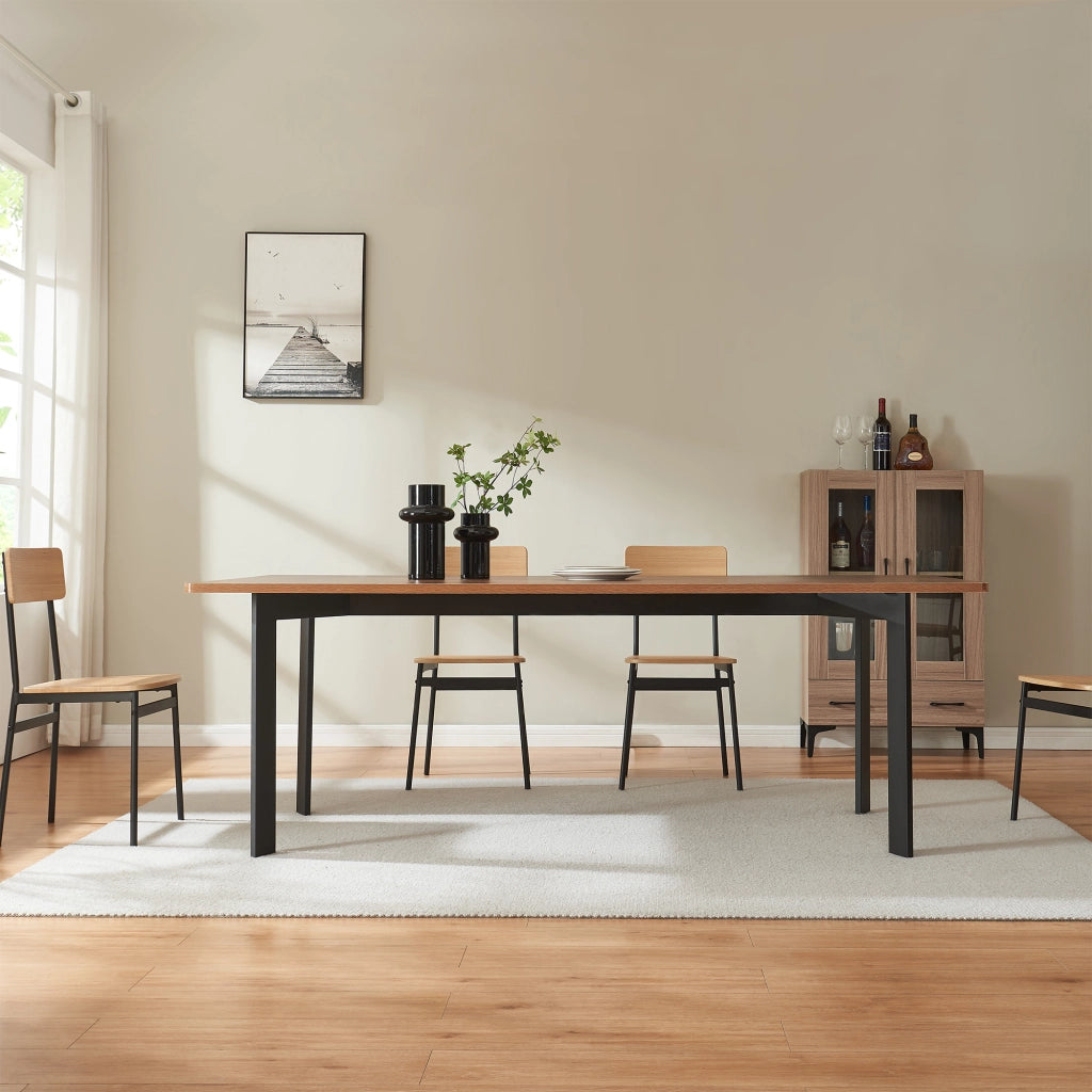 Telaio per Tavolo 'Fai da Te' Verg Struttura a 4 Gambe 140 x 70 x 72 cm - Nero [en.casa]