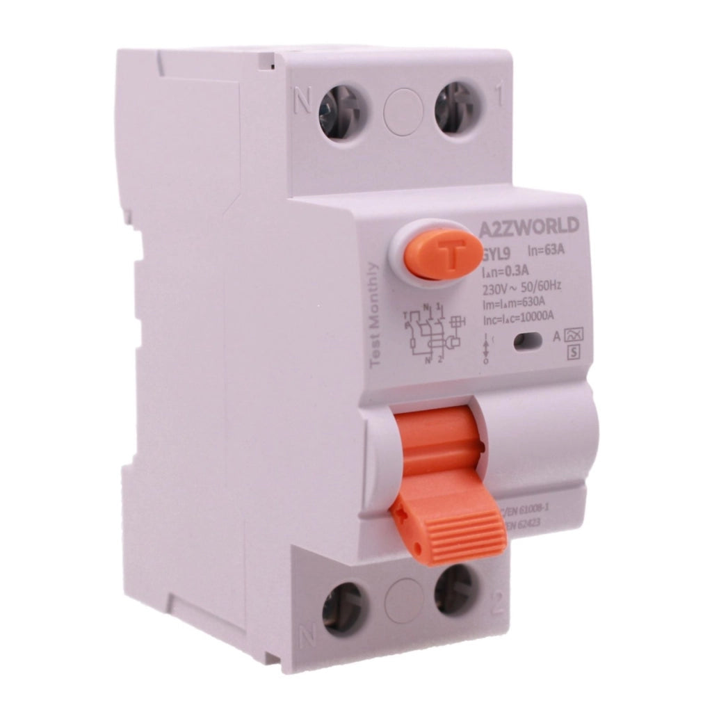RCCB Interruttore Differenziale Selettivo Tipo S Classe A 300mA/0.3A 1P+N 2M 10kA AC 230V IP20, GYL9, Corrente Disponibili 25A 40A 63A 100A (63A)