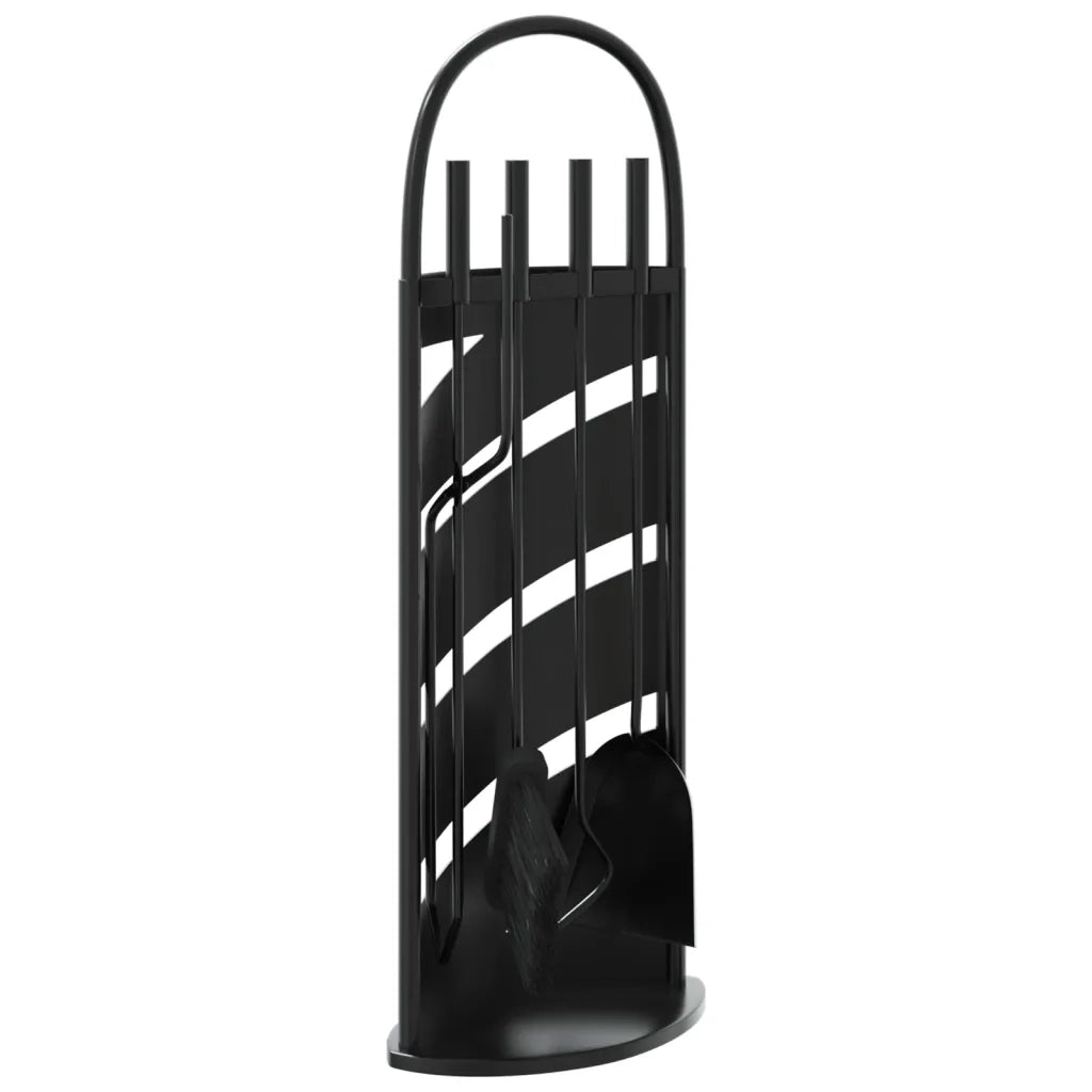 Set di attrezzi per camino 5 pezzi-Kit per camino 23x15x66 cm in acciaio 577324