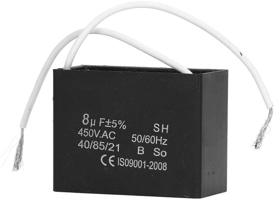 Condensatore di Avvio 8μF - Condensatore per Generator - Prestazioni Stabili - Formato Compatto - Motore per Ventilatore - Sicuro e Duraturo - Condensatore per Avvio.