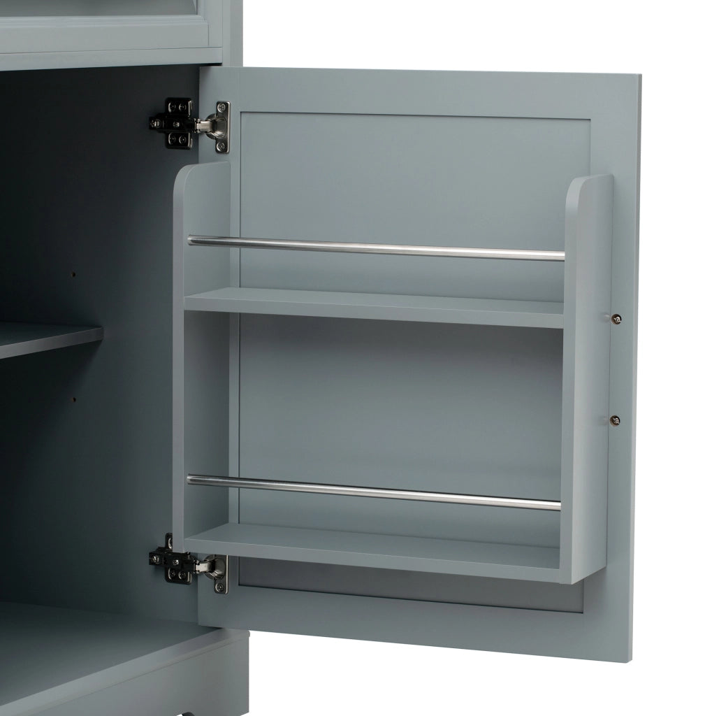 ISOLA da Cucina Mobile Estensibile 112-180x45x92 cm MDF Grigia