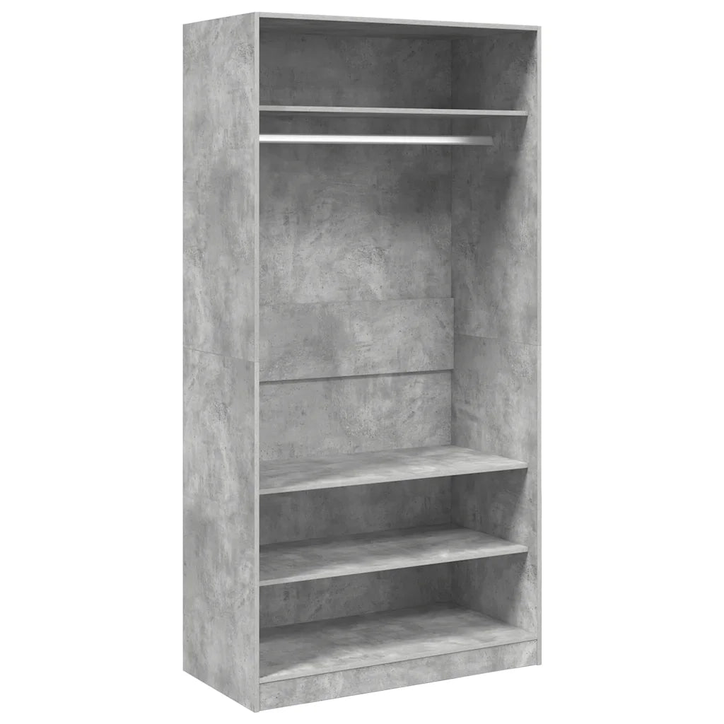 Armadio Grigio Cemento 100x50x200 cm in Legno Multistrato CFW1212125
