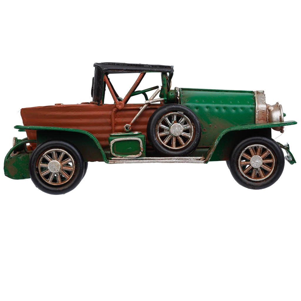 Auto in metallo verde 16x7x7h