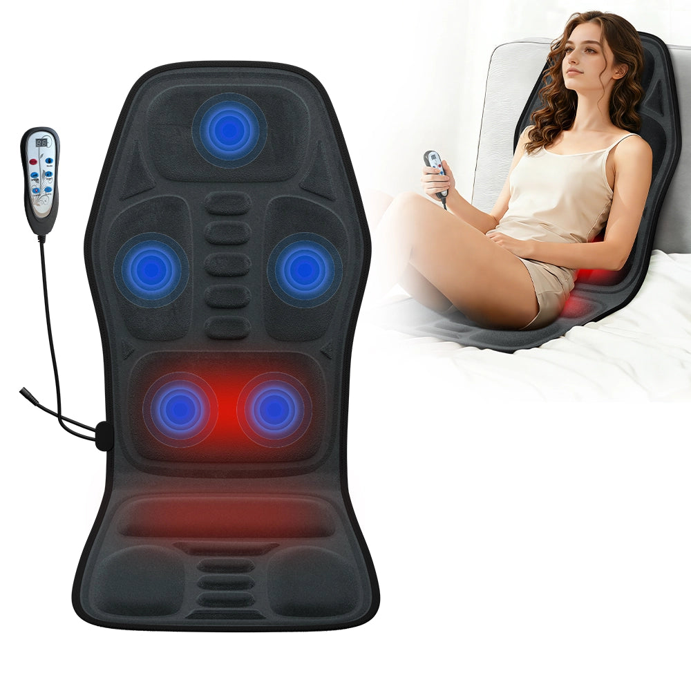 Cuscino massaggiante elettrico multifunzione per tutto il corpo, 5 zone di vibrazione per spalle, collo, schiena, zona lombare e fianchi, in tessuto f