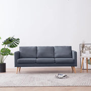 Divano a 3 Posti-Sofa 3 Posti in Tessuto Grigio Scuro 915518