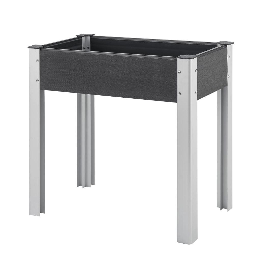Aiuola Rialzata Beverwijk 75 x 40 x 75 cm - Grigio Scuro [en.casa]