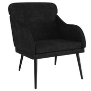 Poltrona | Sedia Relax Nera 63x76x80 cm Velluto