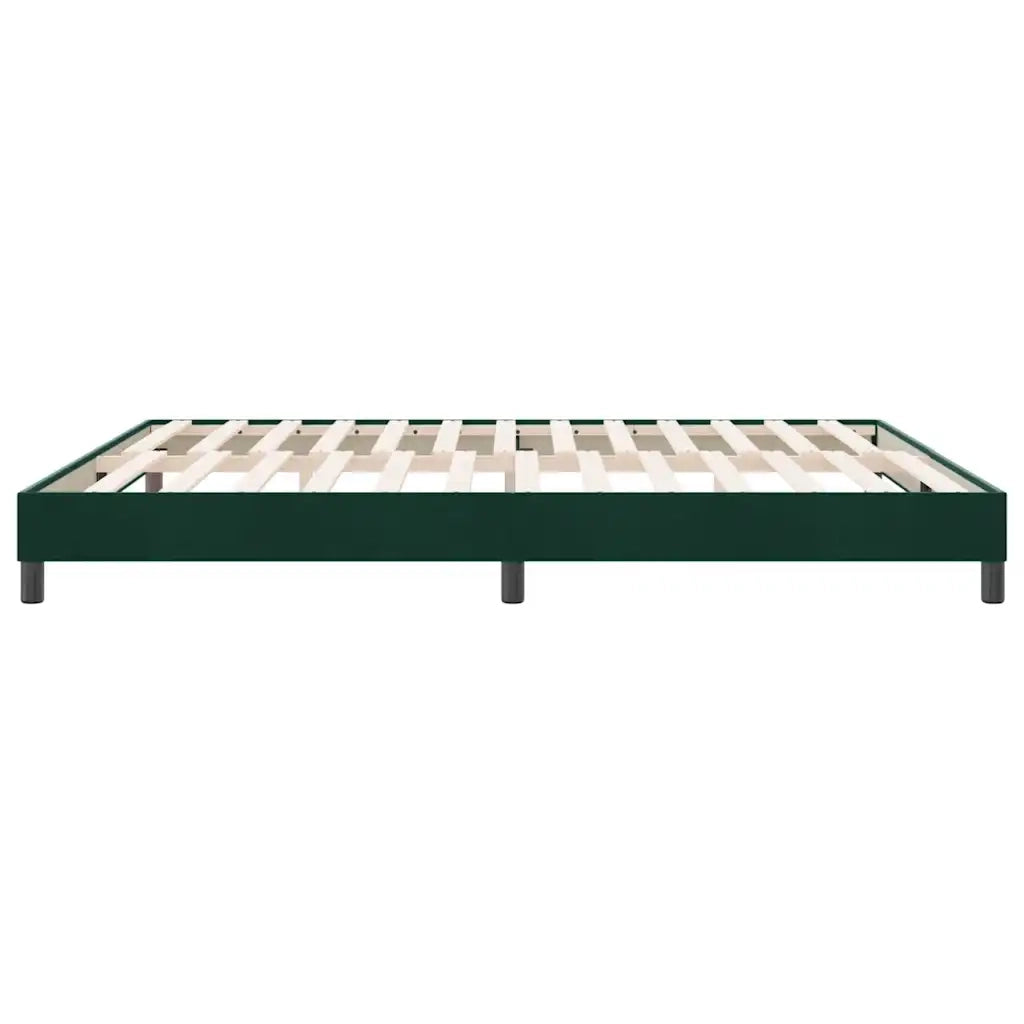 Giroletto a Molle senza Materasso-Struttura Letto Verde Scuro 180x210cm Velluto