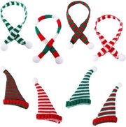 Set di Cappelli da Natale da 8 pezzi - Cappelli da Natale Miniature/Sciarpe