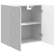 Armadietto a Muro | Mobiletto a muro Bianco Lucido 59 x 31 x 60 cm