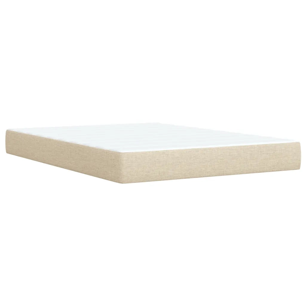 Giroletto a Molle con Materasso Crema 160x200 cm in Tessuto 3286743