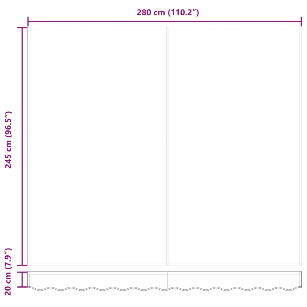 Tenda da Sole Rosso 300 x 250 cm Poliestere e Alluminio 3330154