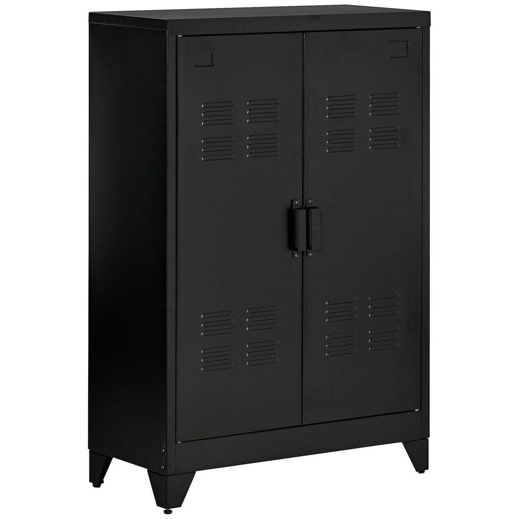 Armadio Scorrevole Industriale con Ripiani ¨C Minimal ¨C Nero