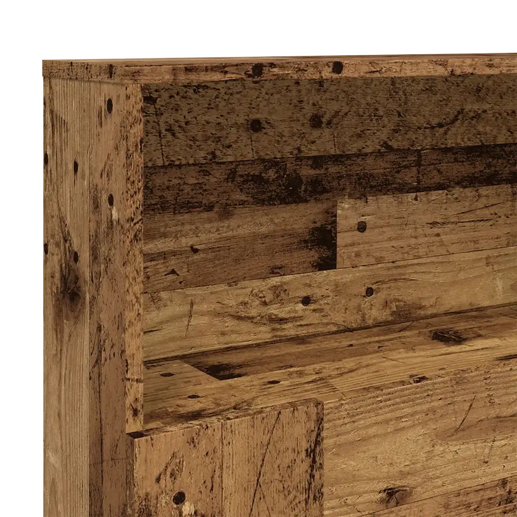 Testiera con Contenitore Legno Antico 200x19x103,5cm Truciolato 856874