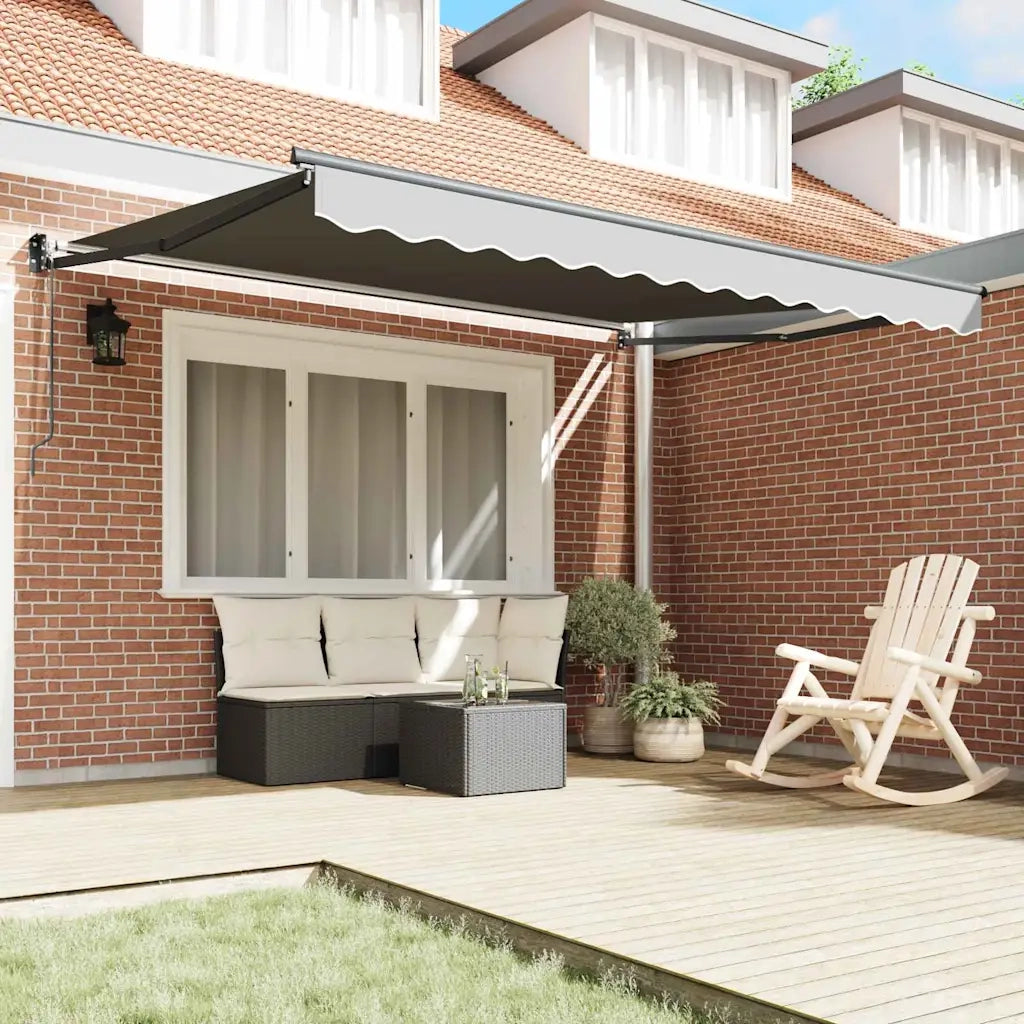 Tenda da Sole Antracite 3,5 x 2,5 m Metallo 362032