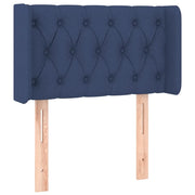 Testiera | Testata ad Orecchio Blu 83x16x78/88cm in Tessuto