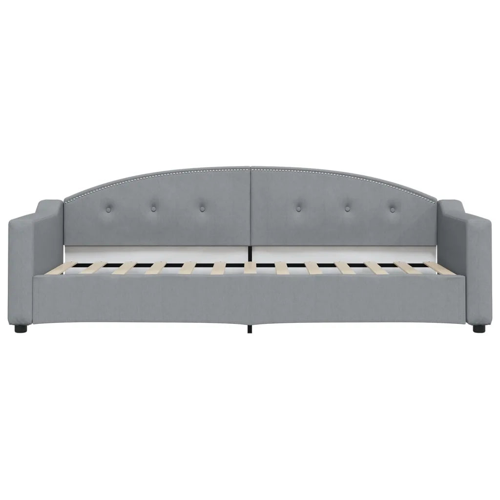 Divano Letto con Letto Estraibile Grigio Chiaro 90x190 Tessuto 3197540