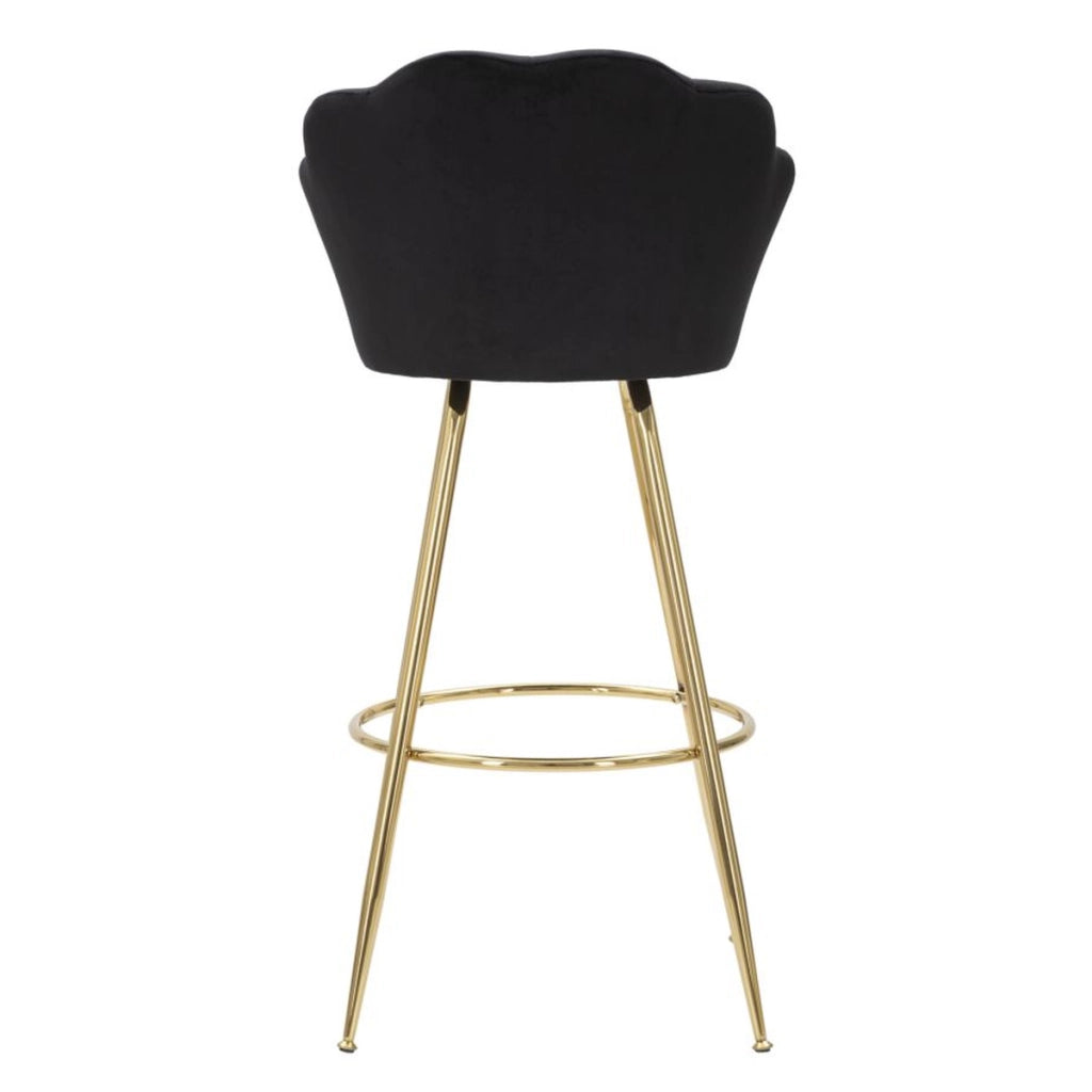 Sgabello Alto VKH452, Nero, Metallo, 55x53x110 cm
