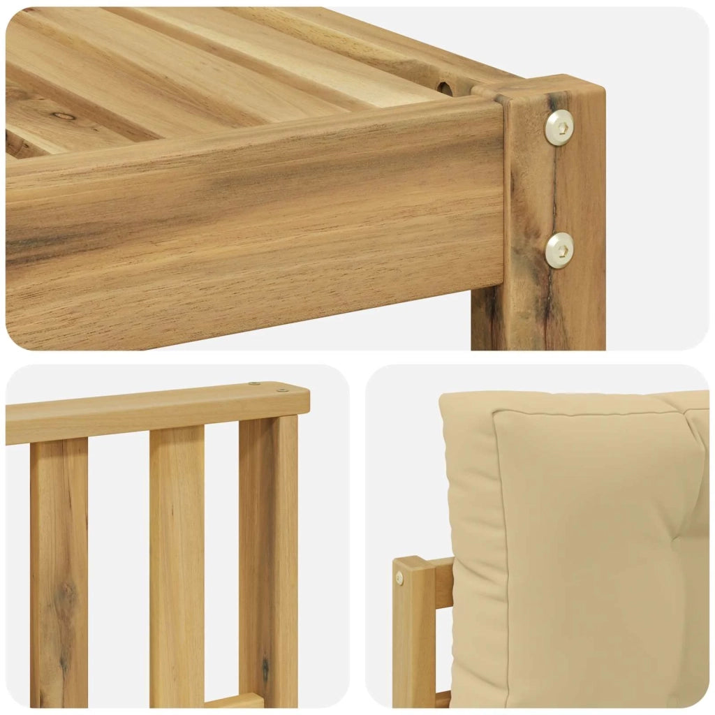Set di divani da esterno 11 pz Bianco e Beige 3387137