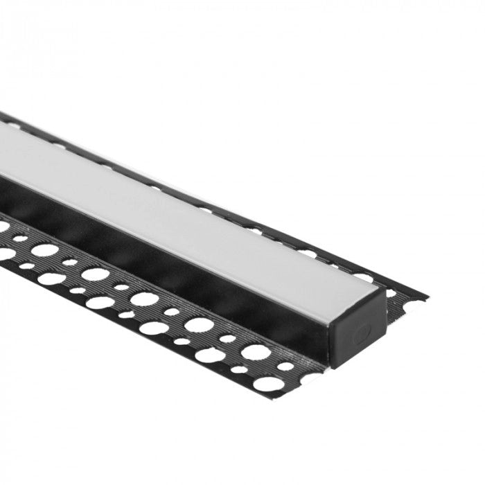 Profilo LED GNS02 nero diffusore opale 2m Ecolight