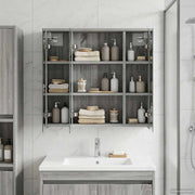 Mobiletto per specchio da bagno Grigio Sonoma 889156