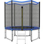 Trampolino da Giardino per Bambini con Rete di Sicurezza e Scala ¨C Minimal ¨C Blu ?244 cm