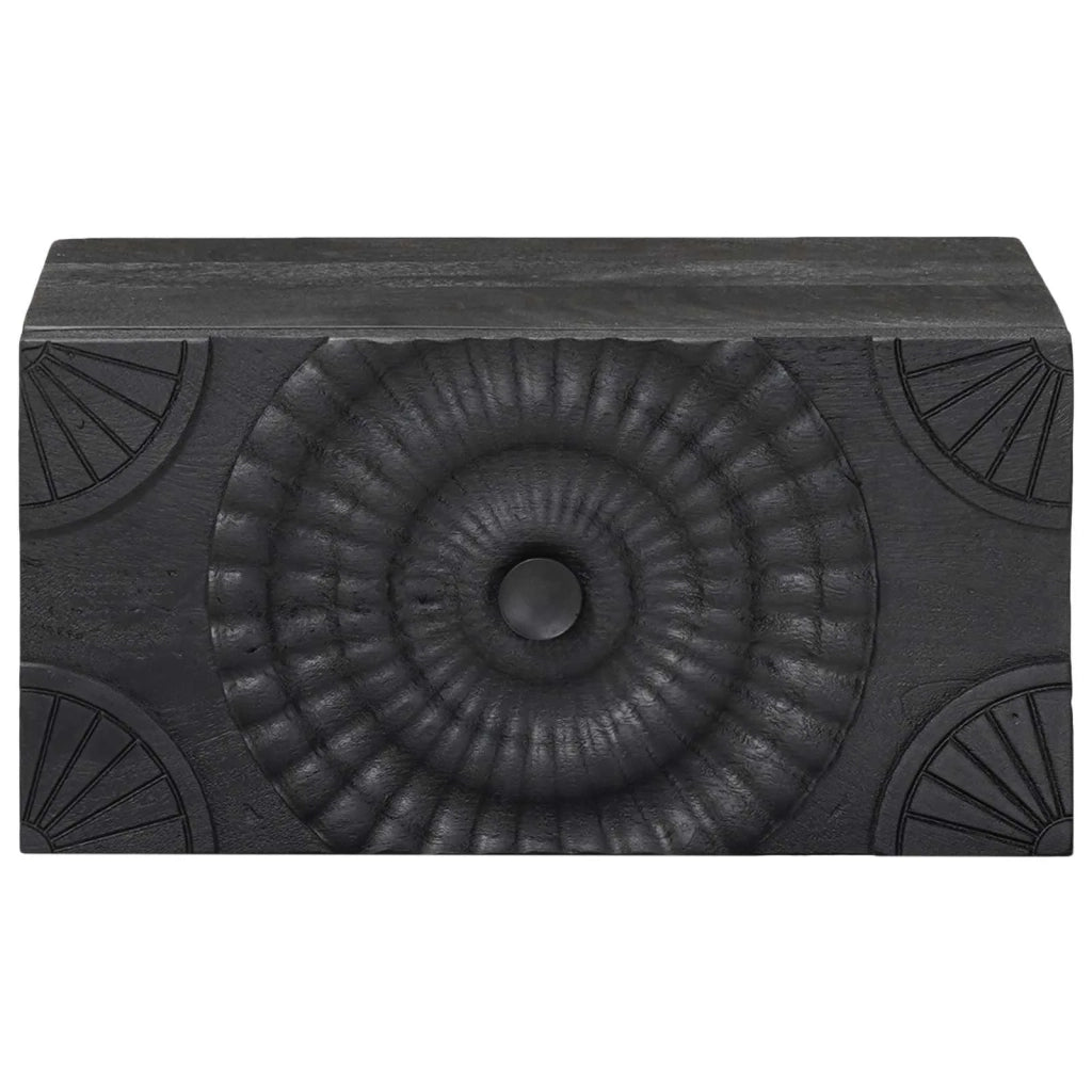 Armadio da Notte con cassetto Nero 40 x 30 x 20 cm 42020079
