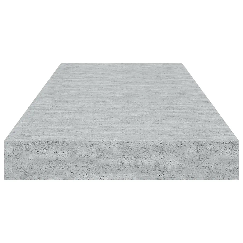 Scaffali a Parete 2 pz Grigio Cemento 60x23,5x3,8 cm in MDF 326598