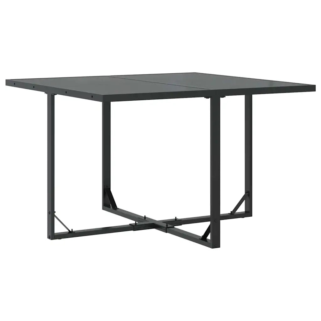 Set da Pranzo per Giardino 9 pcs Nero Acciaio 3335863