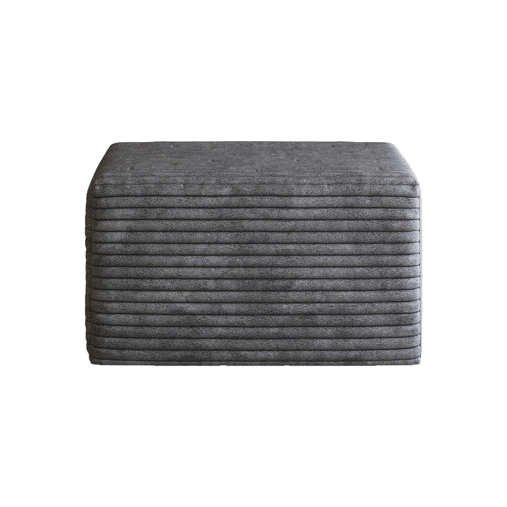 Pouf Ottoman ¨C Minimal ¨C Grigio Scuro in Velluto