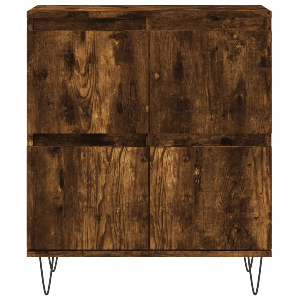Credenza Rovere Fumo 60x35x70 cm in Legno Multistrato 831217