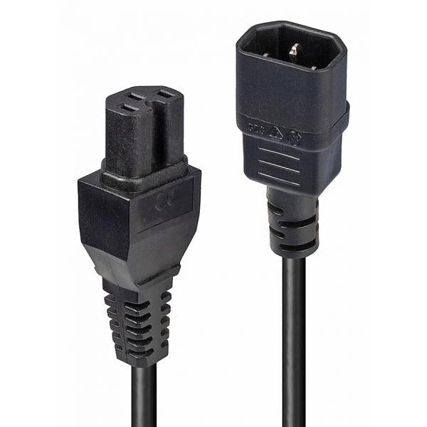 LINDY CAVO DI ALIMENTAZIONE DA  C14 a C15 RESISTENTE AL CALORE NERO  2M