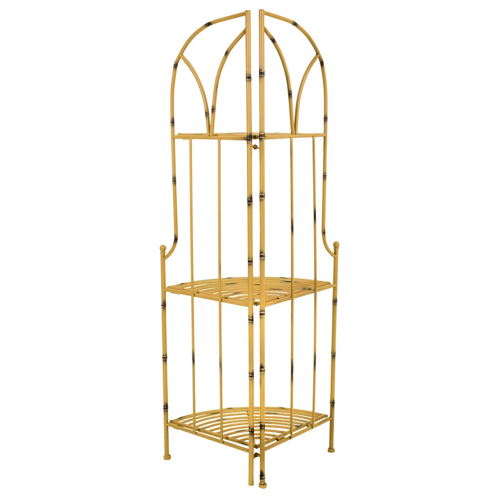 Scaffale in ferro battuto giallo 48x35x120h