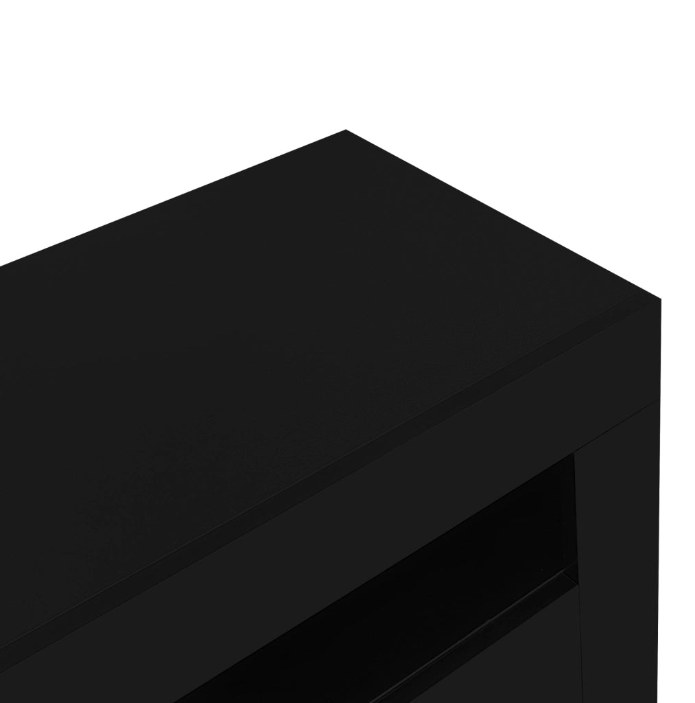 Mobile TV 160x35x60 cm con LED Bluetooth, 2 ante e 2 cassetti in truciolare nero