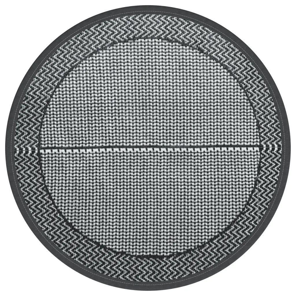 Tappeto da Esterno ARAKIL Grigio Ø120 cm in PP 368458