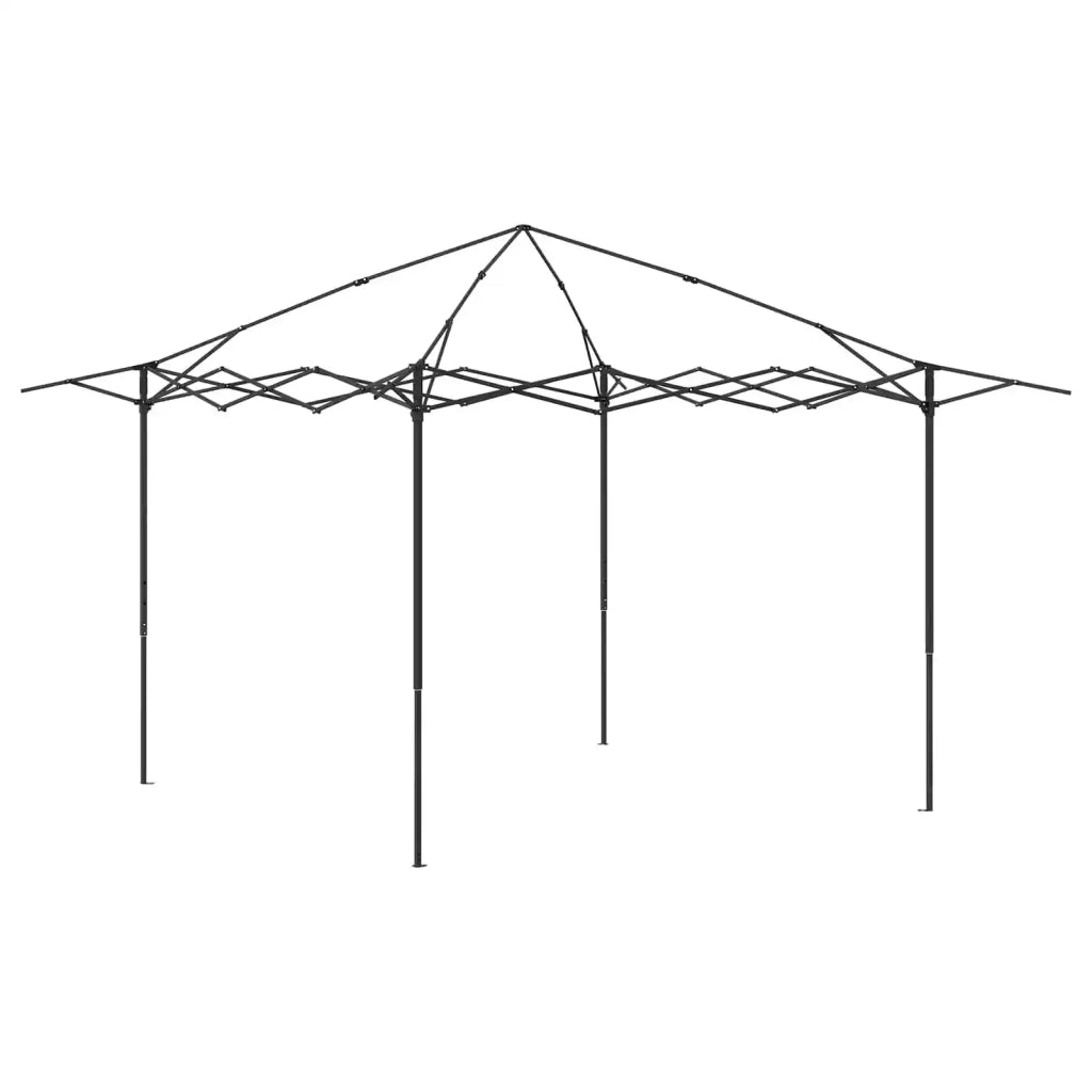 Gazebo senza Parete 2,6 x 2,6 m Crema e Marrone 42036800