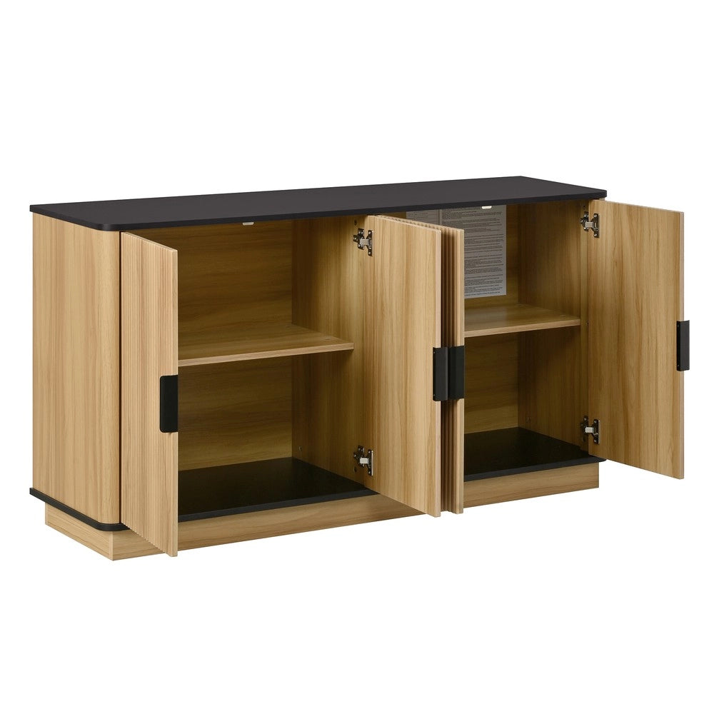 Credenza 4 Ante con Ripiani ¨C MINIMAL ¨C Legno, Multiuso, Stoccaggio