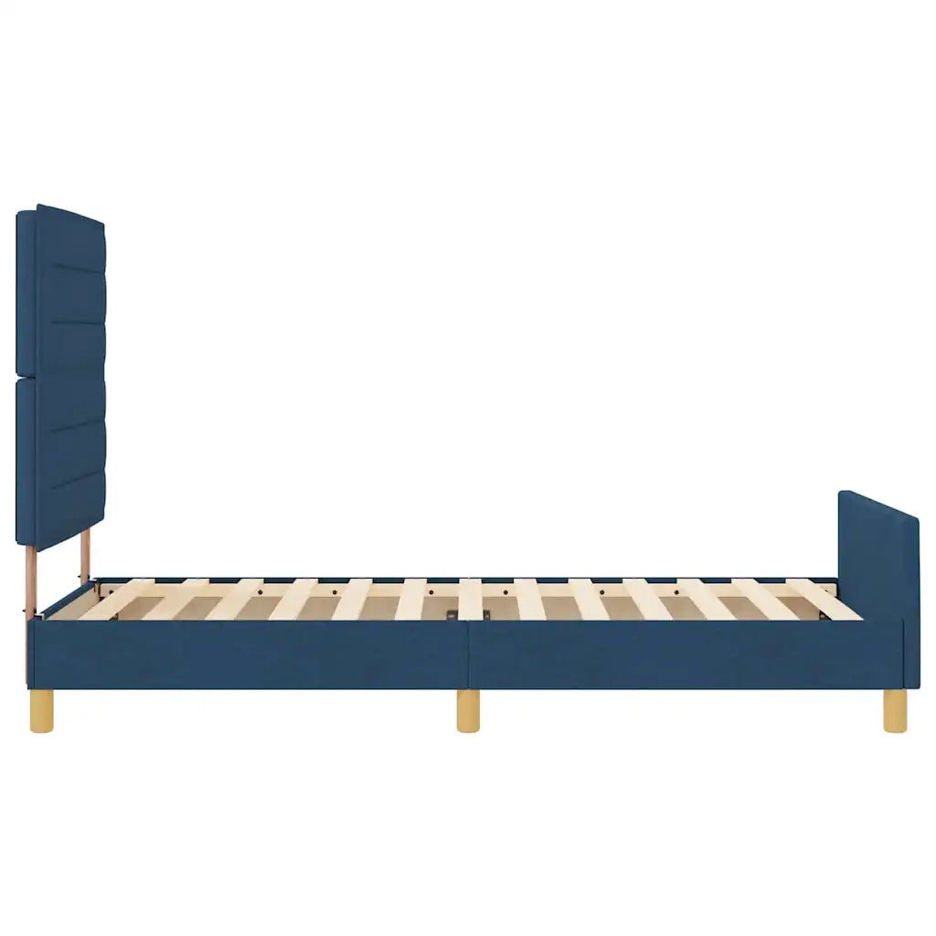Struttura del letto con testiera-Giroletto Blu 90 x 190 cm Tessuto 802722