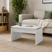 Coffee Table White 68x50x38 Cm Wood Material