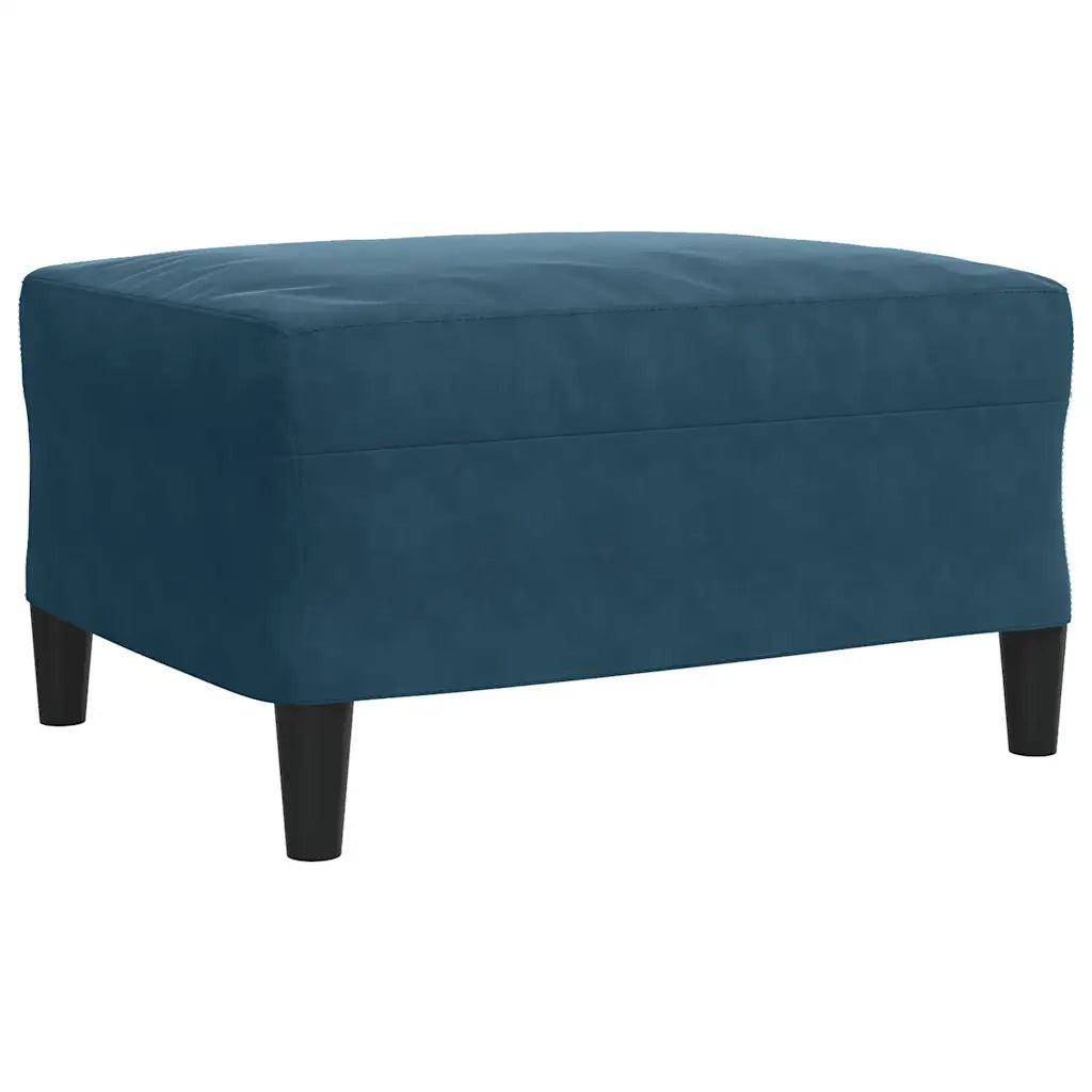 Set di Divani 3 pz con Cuscini e Rinforzi Blu in Velluto 3278510