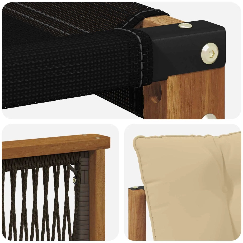 Set di divani da esterno 7 pz Naturale e Beige 3381489