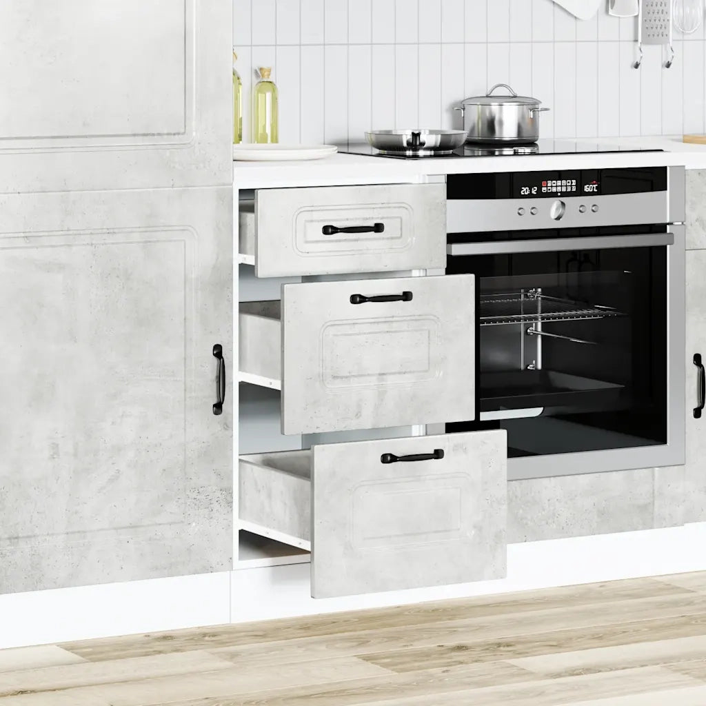 Pensile da cucina | Base da Cucina Kalmar Grigio Cemento in Legno Multistrato