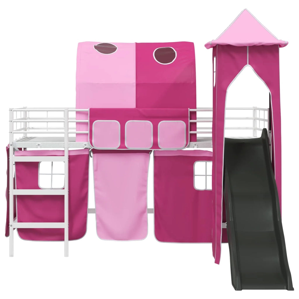 Struttura del letto loft per bambini Bianco e Rosa 80 x 200 cm 42020907