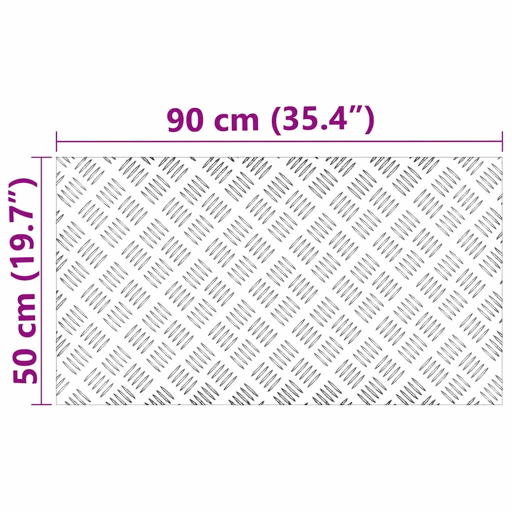 Gradini per Scale 2 pz | Tappetini per scale autoadesivi Argento 90 x 50 cm Alluminio