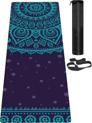 Mat di yoga, antiscivolo, pannello di allenamento e training ecosostenibile con cinturino, grande tappeto per yoga, pilates e fitness (183 cm x 61 cm x 6 mm)