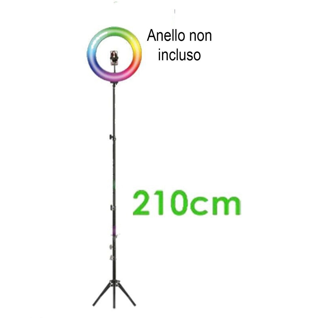 TREPIEDE SUPPORTO PER ANELLO LUMINOSO FOTO VIDEO TIKTOK SELFIE TRIPOD CAVALLETTO