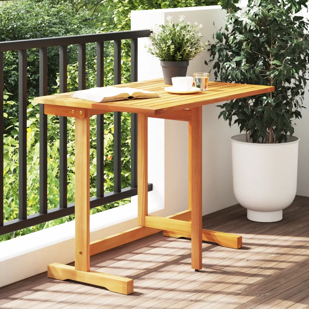 Tavolo da Balcone Pieghevole 90x60x72 cm Legno Massello Acacia 364897
