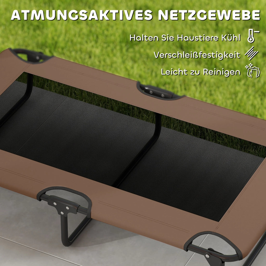 Letto per cani rialzato portatile con rete traspirante ¨C Minimal ¨C 100x75x25 cm