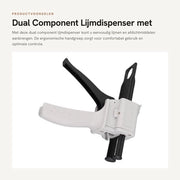 Dispensatore a due componenti con maniglia ergonomico