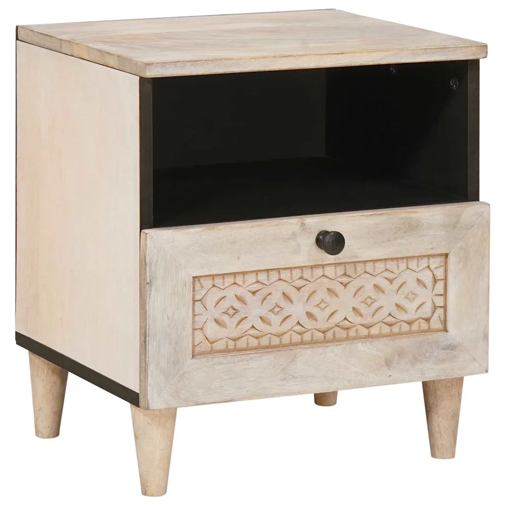 Set di 2 Comodini | Armadio da Notte | Mobiletto da notte Bianco 40 x 33 x 46 cm